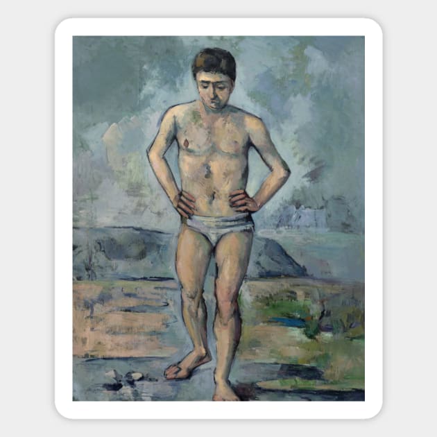 The Bather by Paul Cezanne Magnet by Classic Art Stall